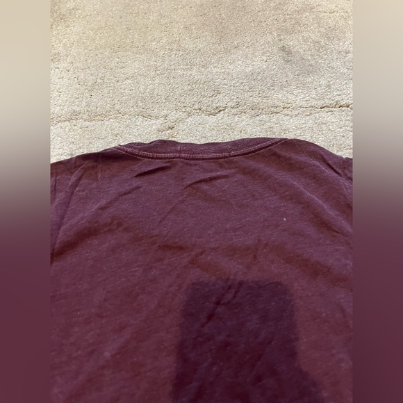 Burberry Burgundy Stripes T-Shirt - Picture 6 of 7